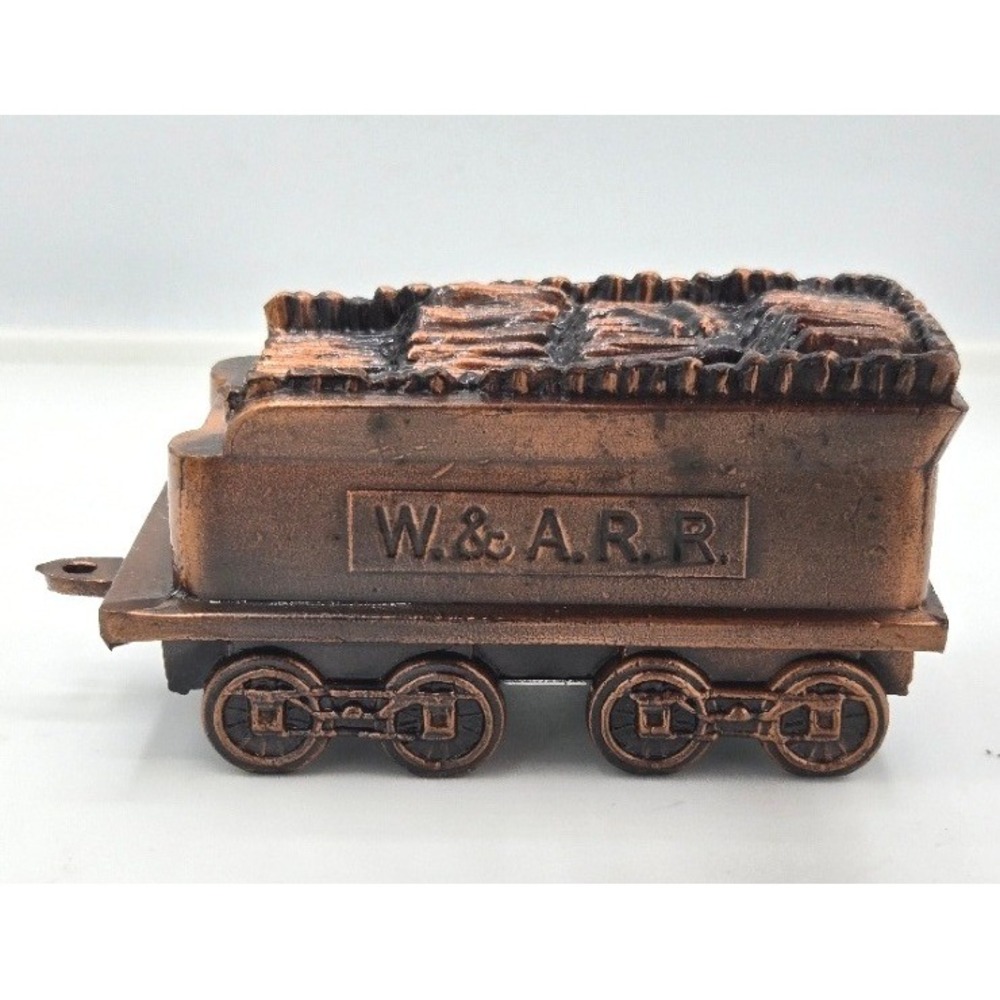 Vintage‎ 1974 Banthrico W&ARR Woodtender Diecast Metal Coin Bank with Box